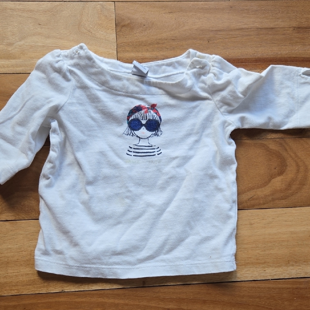 White Kids Shirt with Graphic Design